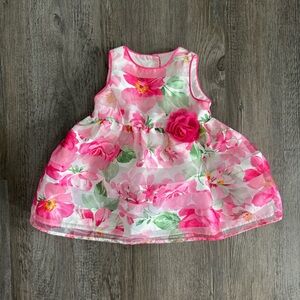 Mia and Mimi Floral Pink and White Dress